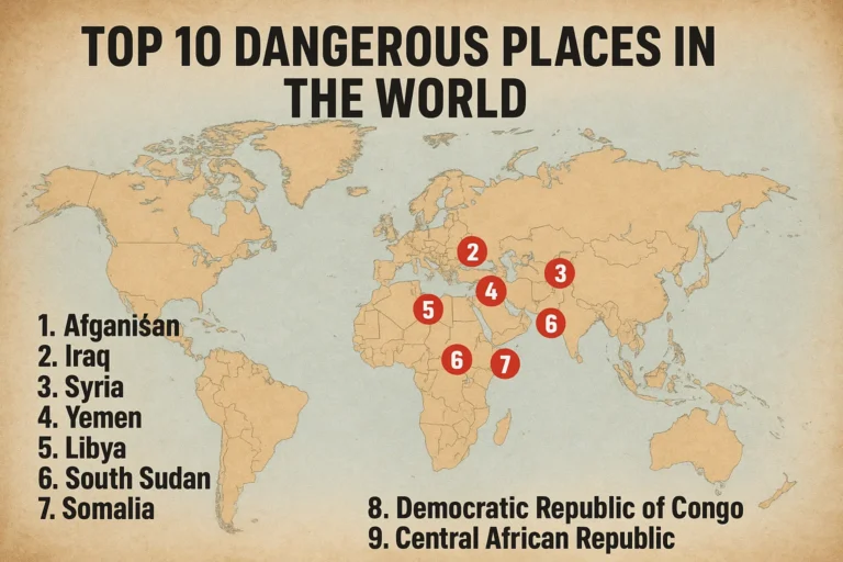 Top 10 Most Dangerous Places to Visit in 2026 Top 10 Most Dangerous Places to Visit in 2026
